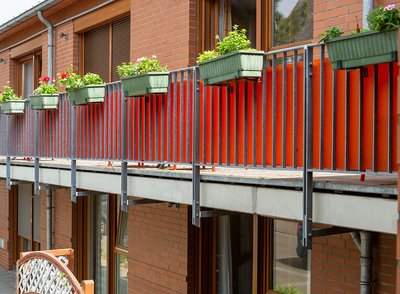 Balkon oder Terrasse bei jedem Zimmer
